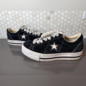 Converse One Star x MadeMe OX Women's Platform Sneakers in Black & White Size 8